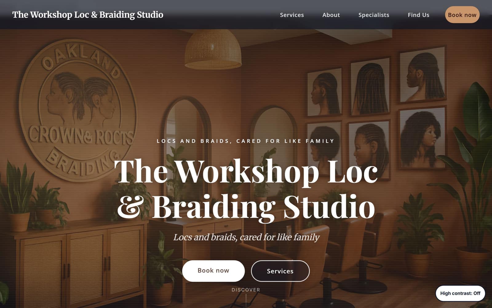 Braiding studio storefront preview